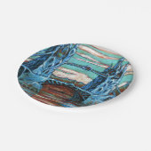 成長中のファンタジー街のタワーブリッジ ペーパープレート (アングル)