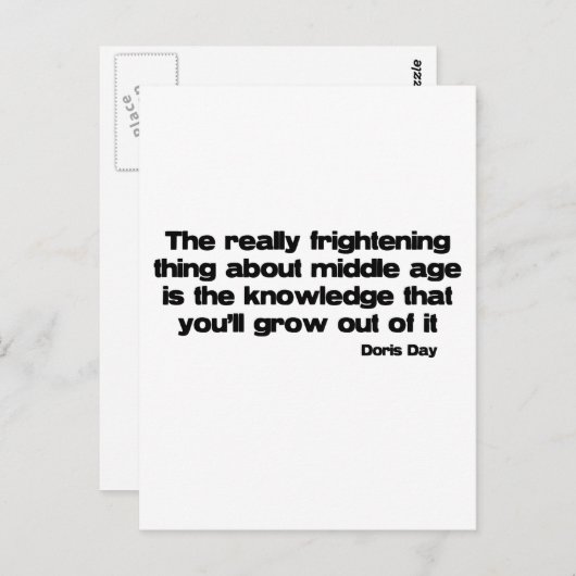 成長中の中年引用文 ポストカード (正面/裏面)