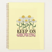 成長保中の引用文前向きレトロ花 プランナー手帳 (正面)