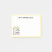 成長保中の引用文前向きレトロ花 ポストイット (正面)