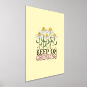 成長保中の引用文前向きレトロ花 箔ポスター (レイダウン)