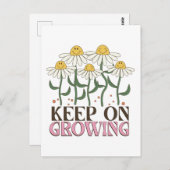 成長保中 – 花前向き付 ポストカード (正面/裏面)