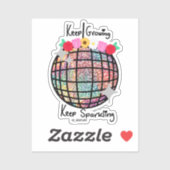 成長保保きらめくフローラディスコ シール (シート)