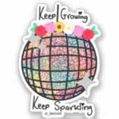 成長保保きらめくフローラディスコ シール (正面)