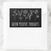 成長前向き思考の審美長方形スティック 長方形シール (バッグ)