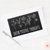 成長前向き思考の審美長方形スティック 長方形シール (封筒)