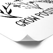 成長前向き思考の花感動的引用文 ポスター (角)