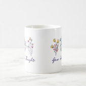 成長前向き思考ワイルドフラワーフローラ植物 コーヒーマグカップ (中央)