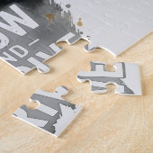 成長威厳のあるブラックベアアート ジグソーパズル (側面)