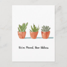 成長引っ越しました新しい自宅発表はがき ポストカード