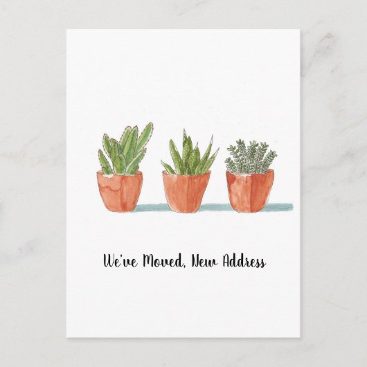 成長引っ越しました新しい自宅発表はがき ポストカード (正面)