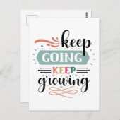 成長感動的するワードアート ポストカード (正面/裏面)