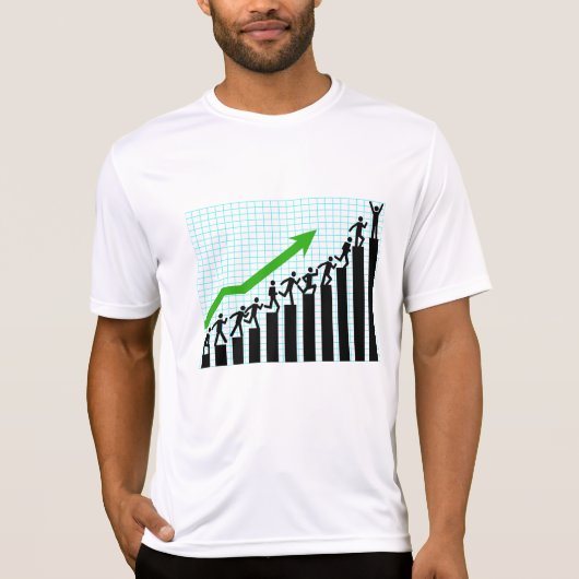 成長成功進行状況バー チャート Tシャツ (正面)