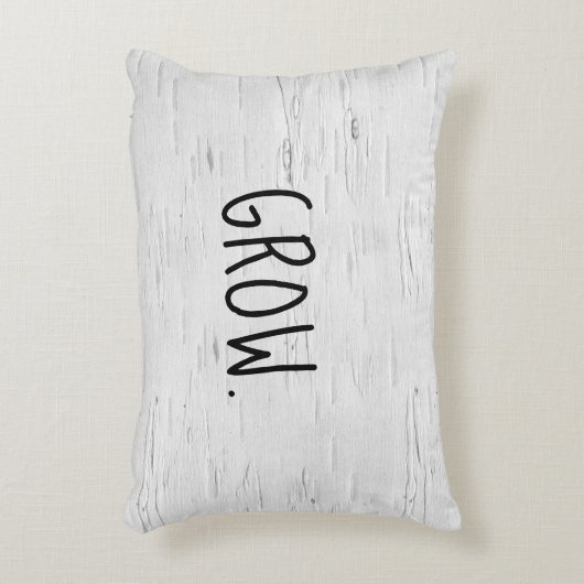 成長文字オン樺の木ツリーアクセント枕 アクセントクッション (正面(垂直))