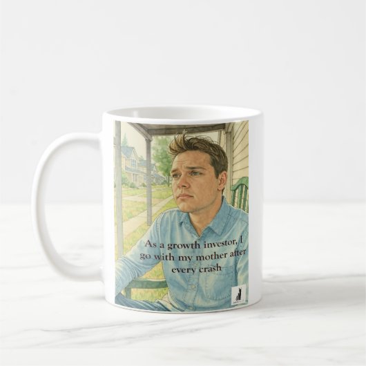 成長株の暴落？おかあさんへようこそ！ コーヒーマグカップ (左)