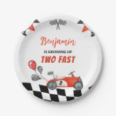 成長2つの高速ヴィンテージ誕生日紙プレート ペーパープレート (正面)