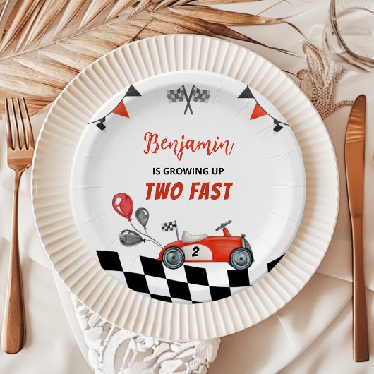 成長2つの高速ヴィンテージ誕生日紙プレート ペーパープレート