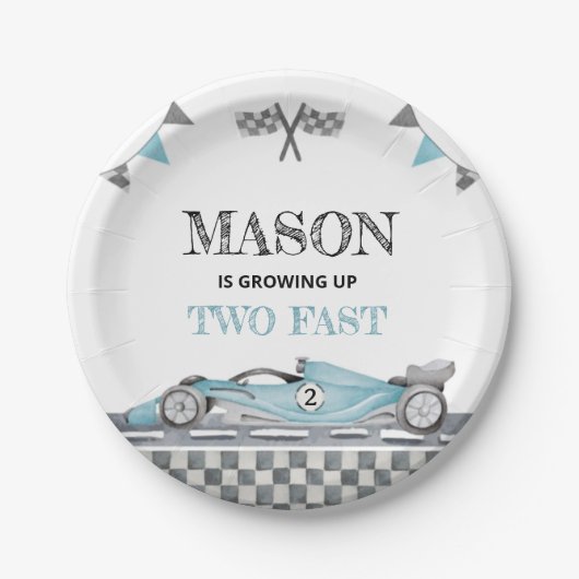 成長2つの高速誕生日紙プレート ペーパープレート (正面)