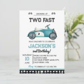 成長2ファストレースカー誕生日招待状 招待状 (スタンド正面)