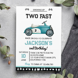 成長2ファストレースカー誕生日招待状 招待状