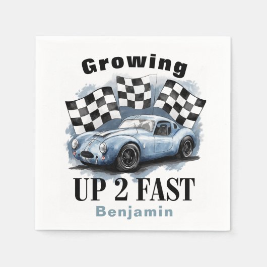 成長2歳の誕生日パーティーのカスタム スタンダードカクテルナプキン (正面)