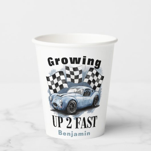 成長2歳の誕生日パーティーのカスタム 紙コップ (正面)