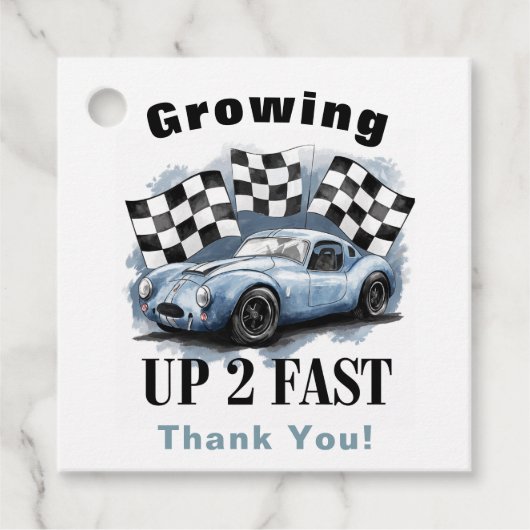 成長2速い誕生日パーティーありがとう フェイバータグ (正面)