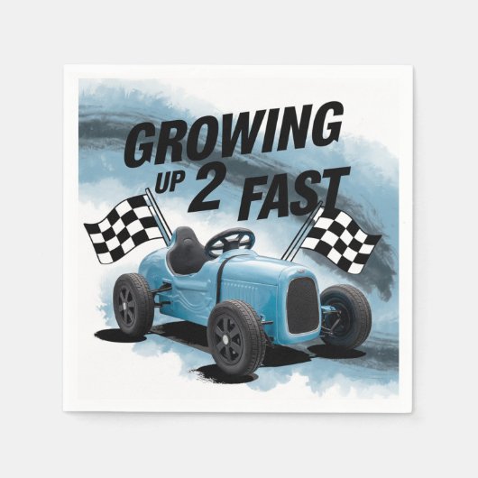 成長2速い誕生日パーティー スタンダードカクテルナプキン (正面)