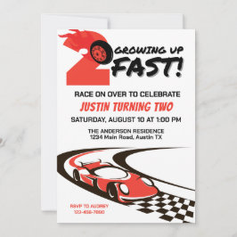 成長2速2歳の誕生日パーティー 招待状