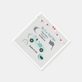 成長2高速フェスティバルブルーレースカー誕生日 スタンダードカクテルナプキン (角)