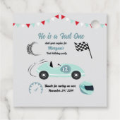 成長2高速フェスティバルブルーレースカー誕生日 フェイバータグ (裏面)