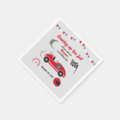 成長2高速フェスティバルレッドレースカー誕生日 スタンダードカクテルナプキン (角)