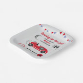 成長2高速フェスティバルレッドレースカー誕生日 ペーパープレート (傾斜あり)