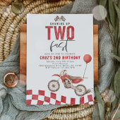 成長2高速レッドダートバイクボーイ誕生日 招待状