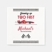 成長2高速レッドレースカーボーイ2歳の誕生日 スタンダードカクテルナプキン (正面)