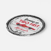 成長2高速レッドレースカーボーイ2歳の誕生日 ペーパープレート (アングル)