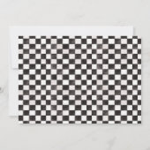 成長2高速レトロレースカーの誕生日写真 招待状 (裏面)