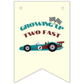 成長2高速レトロレースカー第2誕生日 バンティングフラッグ (第1の旗)