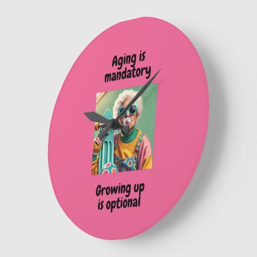 成長 ラージ壁時計 (傾斜)