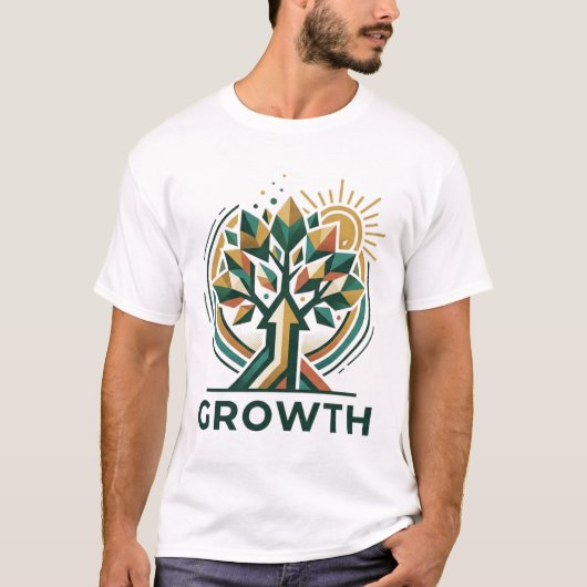 成長 上昇 成功 個人の変革 モチ Tシャツ (正面)