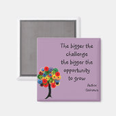 「成長」引用文マグネットパープル/アバロンメディア マグネット (正面/裏面)