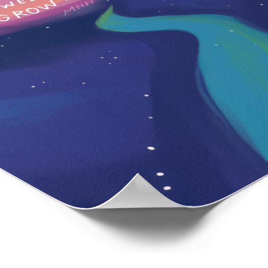 成長 – 感動的引用文と自然 ポスター (角)