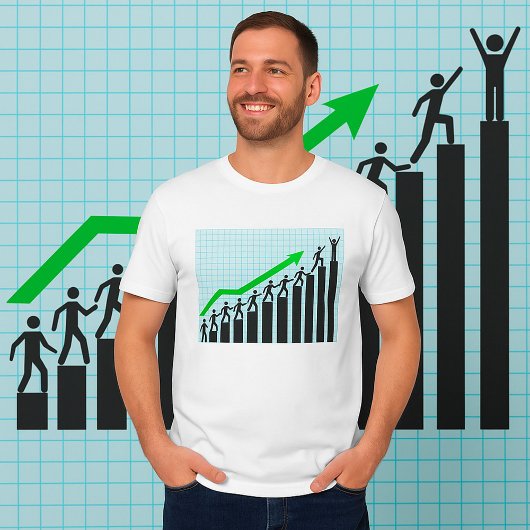 成長 成功 進行状況バー チャート Tシャツ