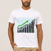 成長 成功 進行状況バー チャート Tシャツ (正面)