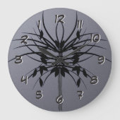成長-時間を後方に時間を記録します回して下さい ラージ壁時計 (正面)