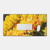 成長，金ゴールド デスクマット (キーボード&マウス)