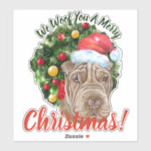 我々あなたを笑うクリスマス砂の色シャールペイ シール (シート)