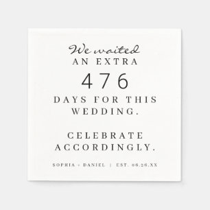 我々おもしろいが待ったパンデミックな結婚披露宴 スタンダードカクテルナプキン