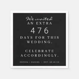 我々おもしろいが待ったパンデミックな結婚披露宴 スタンダードカクテルナプキン