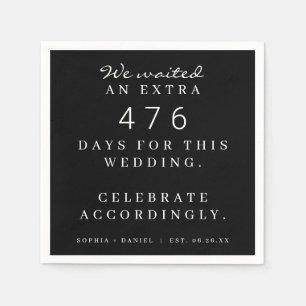 我々おもしろいが待ったパンデミックな結婚披露宴 スタンダードカクテルナプキン